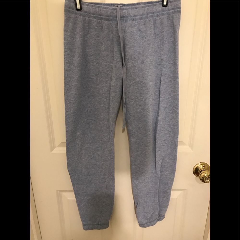 Pink Victoria's Secret blue capri joggers small